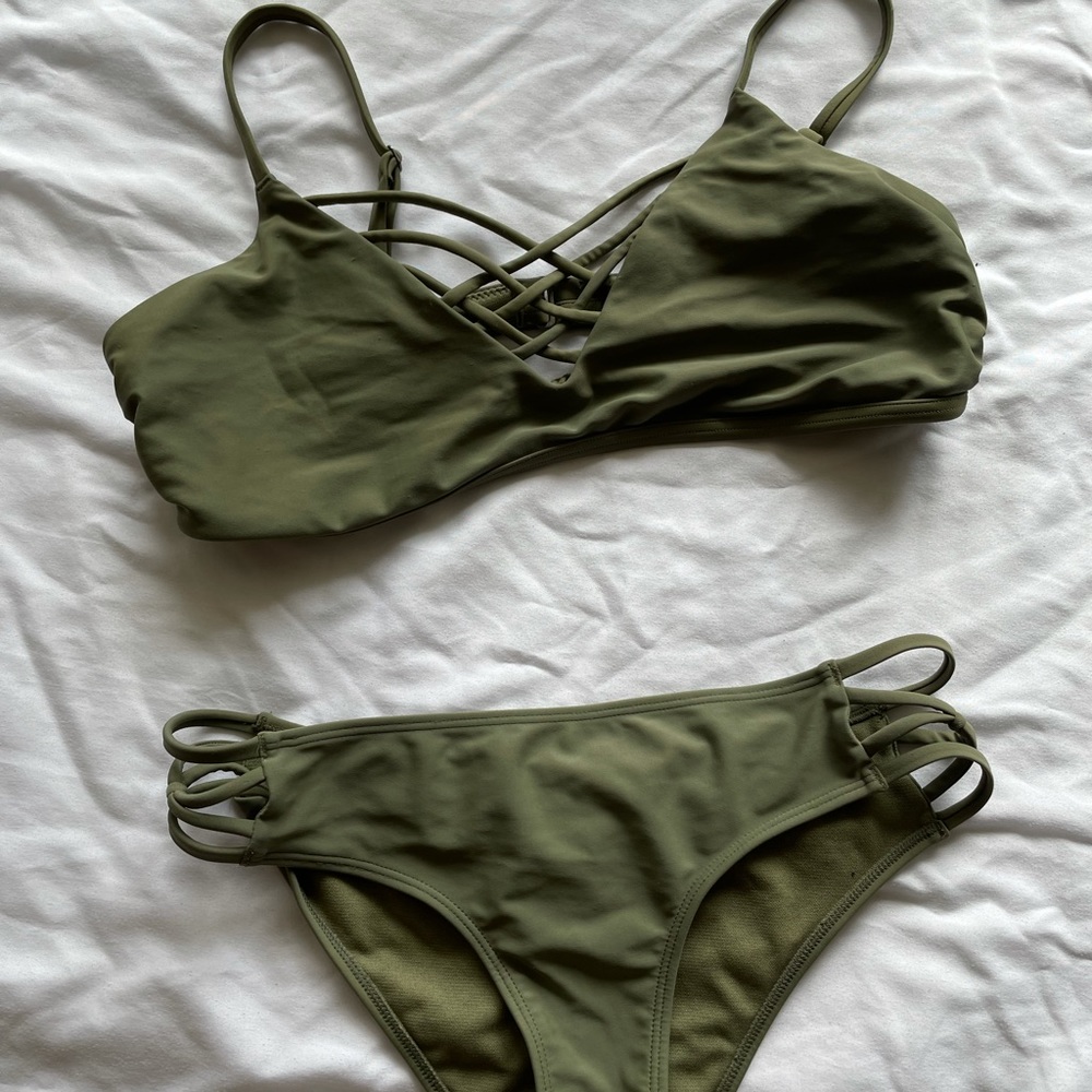 Olive Green Hollister Bikini